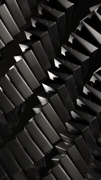 Black abstract background with block structure