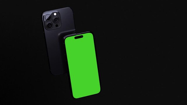3D Smartphone Green Screen Mockup for App Promotion and Mobile Advertising