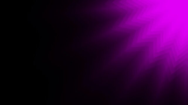 Abstract purple glowing jagged starburst light rays from corner on black background