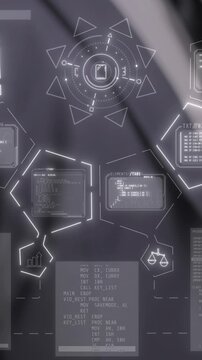 A magnate and statistical graphics on an interactive interface.