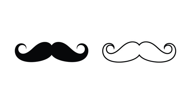 Mustache icon set Vector
