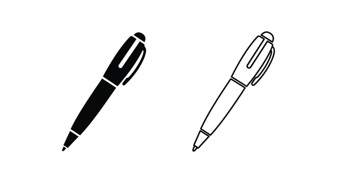 Pens and pencils writing instruments Vector