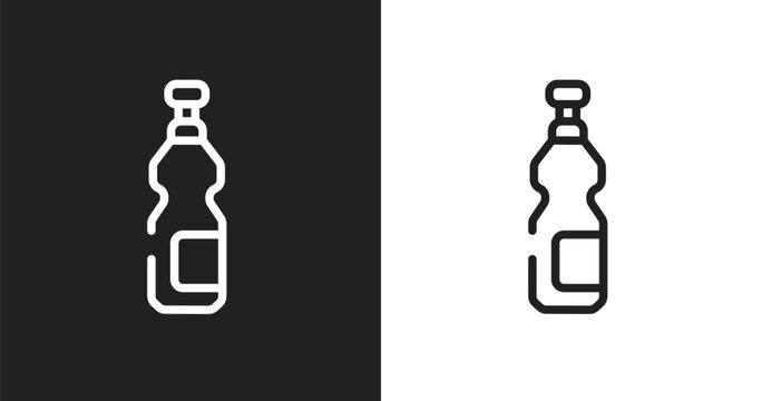 Isotonic icon. Linear black, white icon from sports collection. Outline isotonic vector. Thin line symbol isolated on white and black background
