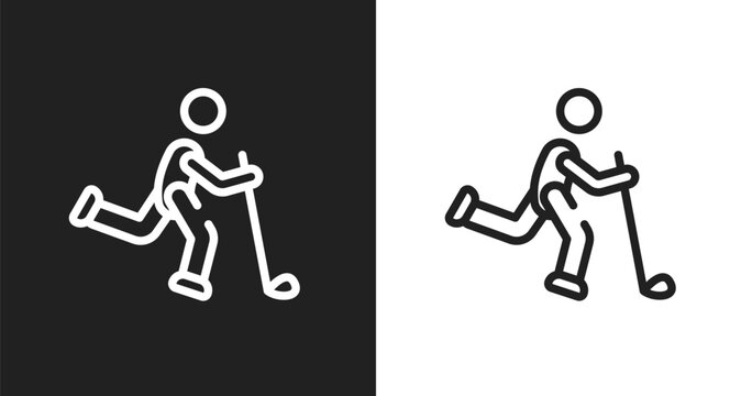 Bowman icon. Linear black, white icon from hockey collection. Outline bowman vector. Thin line symbol isolated on white and black background