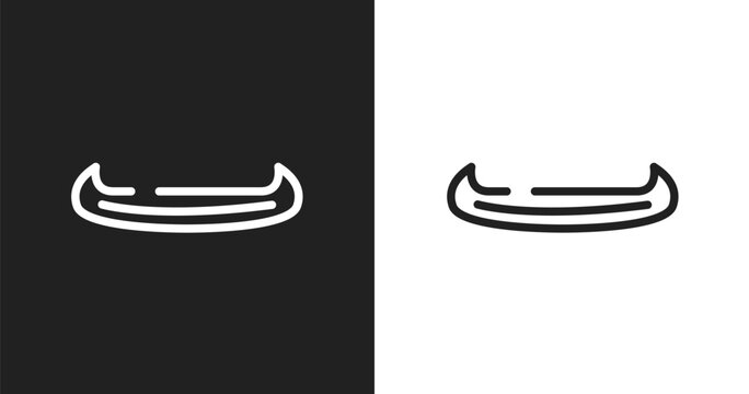 Native american canoe icon. Linear black, white icon from american indigenous signals collection. Outline native american canoe icon vector. Thin line symbol for use on web and mobile apps, logo,