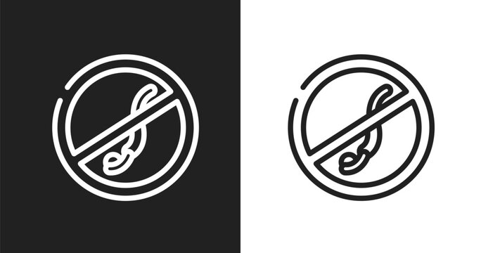 No diving icon. Linear black, white icon from swimming pool rules collection. Outline no diving vector. Thin line symbol isolated on white and black background