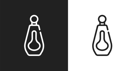 Fototapeta premium Big perfume bottle icon. Linear black, white icon from pretty collection. Outline big perfume bottle vector. Thin line symbol isolated on white and black background