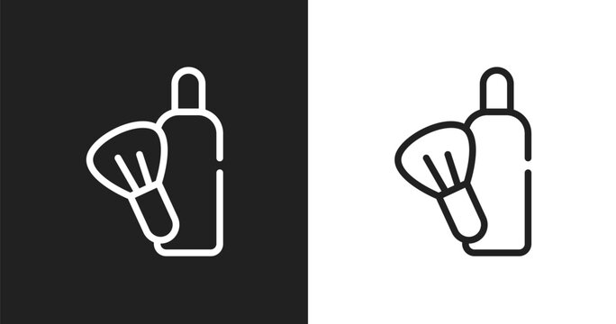 After shave icon. Linear black, white icon from barbershop elements collection. Outline after shave vector. Thin line symbol isolated on white and black background