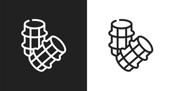 Hair rollers icon. Linear black, white icon from pretty collection. Outline hair rollers vector. Thin line symbol isolated on white and black background