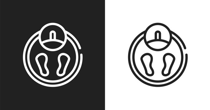 Big scale icon. Linear black, white icon from beauty salon collection. Outline big scale vector. Thin line symbol isolated on white and black background