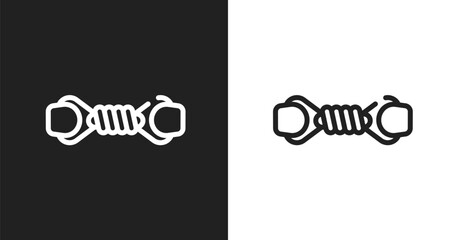 Pet toy icon. Linear black, white icon from pet lovers collection. Outline pet toy vector. Thin line symbol isolated on white and black background © VectorStockDesign