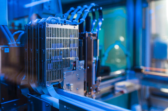 Robotic Device With Lighting. Industrial Robotic Module With Illumination And Guiding Mechanisms