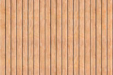 Obraz premium Brown wood panel seamless texture background. Natural brown wooden plank fence. Vertical lath slat siding strips.