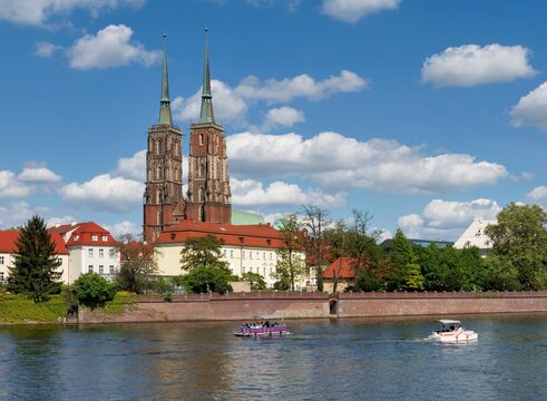 Wroclaw Cathedral and the Odra River