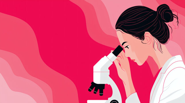 Cient&iacute;fico mirando por un microscopio
