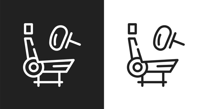 Car air bag icon. Linear black, white icon from car parts collection. Outline car air bag vector. Thin line symbol isolated on white and black background