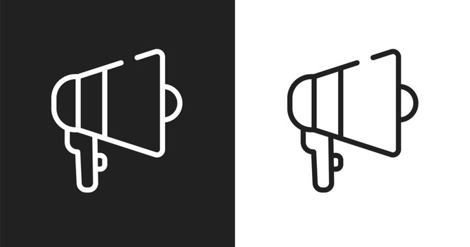 Agitation icon. Linear black, white icon from general collection. Outline agitation vector. Thin line symbol isolated on white and black background