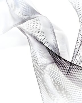 Transparent acetate sheet with printed subtle halftone, slight curl, isolated on white background 