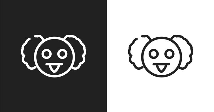 Professor icon. Linear black, white icon from back to school collection. Outline professor vector. Thin line symbol isolated on white and black background