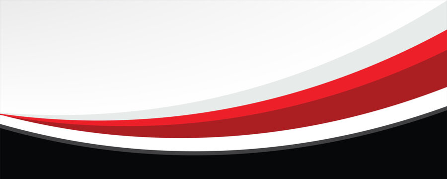 abstract red and blak business banner background with dynamic curves composition