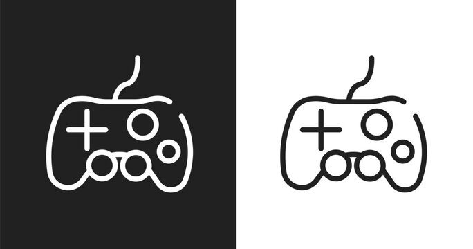 Controler icon. Linear black, white icon from technology collection. Outline controler vector. Thin line symbol isolated on white and black background