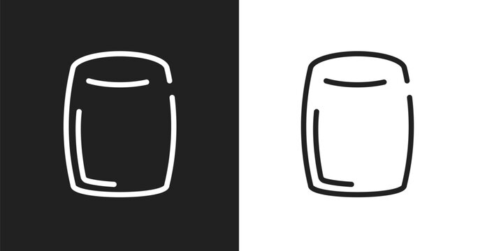 Homepod icon. Linear black, white icon from electronic collection. Outline homepod vector. Thin line symbol isolated on white and black background