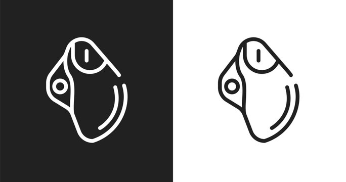 Trackball icon. Linear black, white icon from computer functions collection. Outline trackball vector. Thin line symbol isolated on white and black background