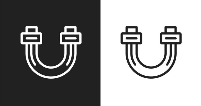 Sata icon. Linear black, white icon from it & components collection. Outline sata vector. Thin line symbol isolated on white and black background