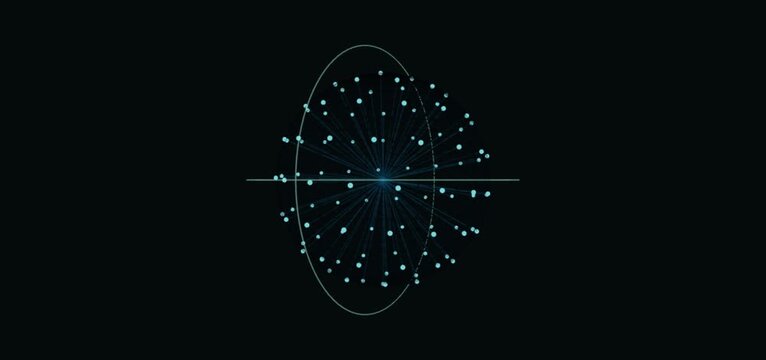 Abstract visualization of a network of interconnected nodes forming a spherical structure on a dark background.