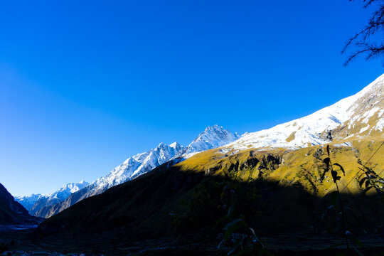 Snow Capped Himalayan Peak near Mana Village Uttarakhand