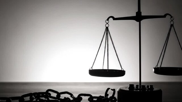 Scales of Justice: Balancing Law and Order in a Dramatic Silhouette