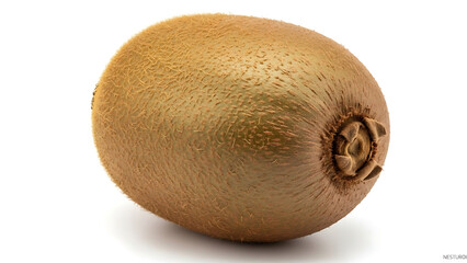 Fototapeta premium Closeup of a single fuzzy golden kiwi fruit