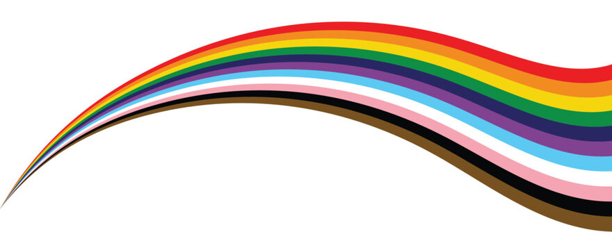 LGBTQ Pride Flag Wave Background Design Element.