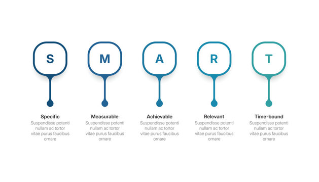 SMART Goals Infographic With Pin Point Markers