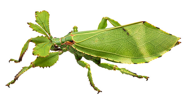 Leaf Insect's camouflage: A captivating image showcases the remarkable camouflage of a leaf insect, seamlessly blending with its environment.