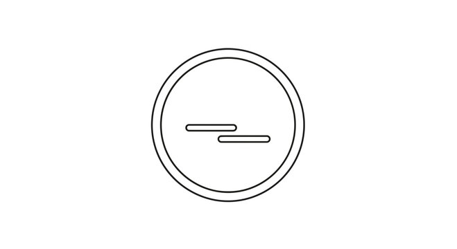 Minimalist Line Art Icon Illustrating Sequential Steps or Layered Progression within a Circular