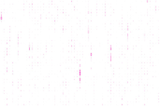 Pink Binary Code Matrix Background for Cybersecurity and Data Encryption