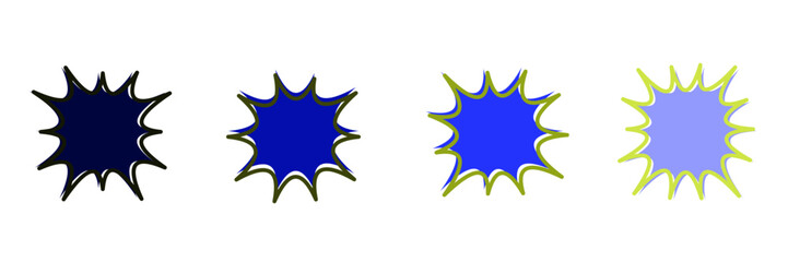 Comic Book Style Action Burst Icons for Retro Pop Art Graphic Design © SimpleDesignStudio