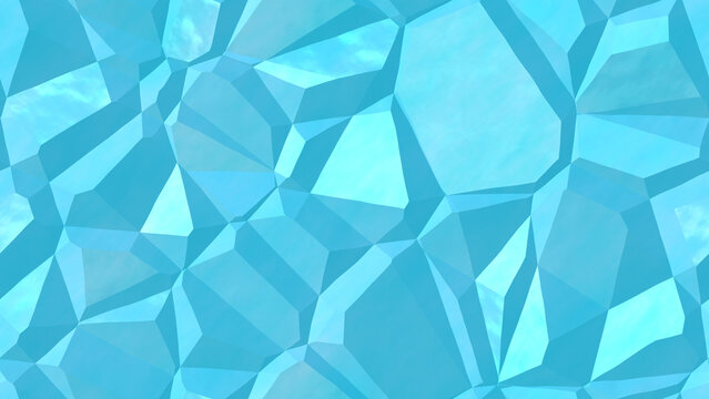 Blue Ice Crystal Pattern - 4K Abstract Blue Gemstone Crystalline Background