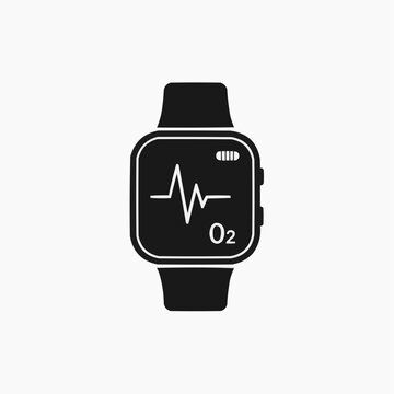 Smartwatch displaying heart rate and oxygen saturation, health tracker