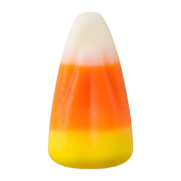 Colorful candy corn on transparent background