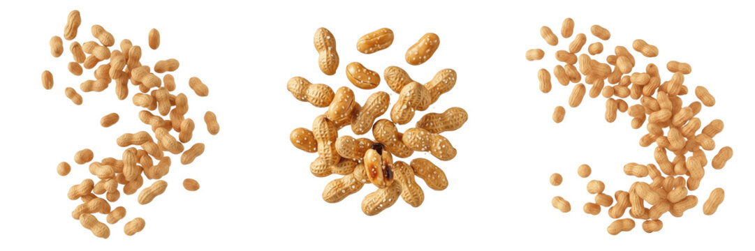Roasted Peanuts Flying Arachis hypogaea Man&iacute; Tostado Cacahu&egrave;tes Grill&eacute;es Ger&ouml;stete Erdn&uuml;sse SEO Savory Snack Motion Explosion Background Screen Cover Healthy Protein Roasted Nut Pattern Texture