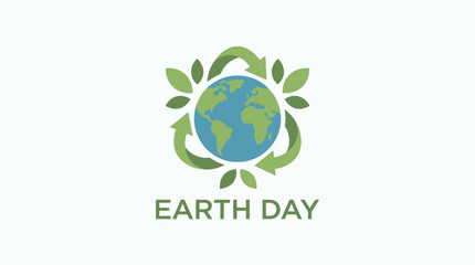 Fototapeta premium Earth Day Environmental Awareness Logo Design. Vector Illustrations. EPS Editable