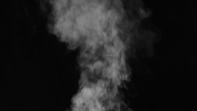 Realistic white smoke plumes and drifting steam clouds isolated on transparent background for cinematic vfx motion graphics and professional video design