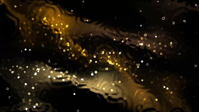 Abstract gold ripples with shiny particles, ideal for luxury branding, background design, or elegant digital projects requiring highend visuals.