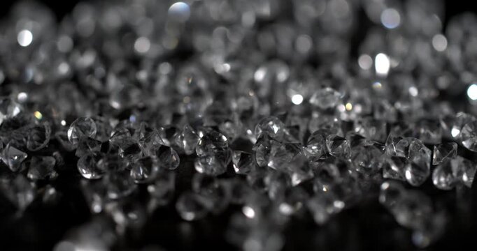 Super slow motion, Slowly Bouncing Diamonds Generate Stunning Visual Effects With Lively And Intricate