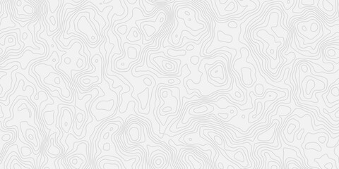 Fototapeta premium Seamless Topographic Line Art Pattern with Organic Mountain Terrain Elevation Contour Curves, Smooth Flowing Geographic Lines, Clean White Background, and Abstract Cartography Inspired Design Texture