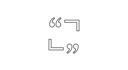 Obraz premium Quotation Marks Symbol Abstract Design.