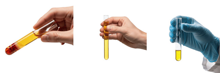 Laboratory hand holding test tube with vaccine liquid, Immunization, Vaccinum, Preventive Medicine, Virology Research, Clinical Lab Diagnostic, Medical Science Photography, Immunology. © Tippu
