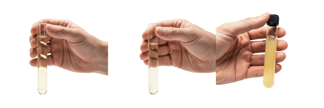 Cerebrospinal Fluid CSF Sample in Test Tube, Liquor Cerebrospinalis, Neurology Diagnostic, Spinal Fluid Analysis, Medical Research, Clinical Lab, Healthcare Science Photography.